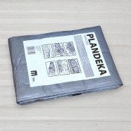 Тент поліпропіленовий сірий Plandeka, щільність 110г/м.кв, 4 Х 5м